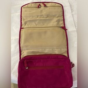 Coach toiletry hanging bag